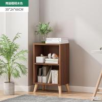 二层樱桃木带腿 书架落地简约家用卧室多层收纳置物架客厅简易学生置物柜小型书柜