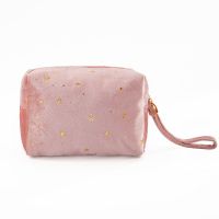 洛可可粉-八角化妆包 丝绒化妆包大容量多功能洗漱包收纳包袋女便携旅行手提简约高级感