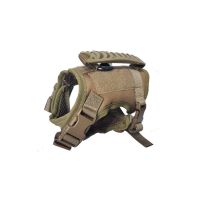 战术泥色胸背带 均码[3个月以上均可] 猫咪牵引绳胸背带战术马甲衣服链子外出背心K9遛猫小型狗幼犬套背