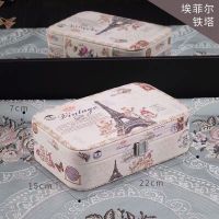 艾菲铁塔 首饰盒皮革公主欧式饰品盒手饰耳钉收纳盒珠宝盒带镜闺蜜生日礼物