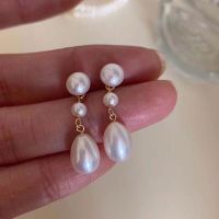 复古风短款 只为佳人笑港风珍珠耳饰天然淡水珍珠轻奢风耳钉耳环耳坠