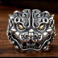 天禄通财戒指(活口可调节) 奢遇招财貔貅戒指男s925潮人手工复古天禄戒指单身个性小众设计