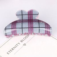 浅蓝色 韩版大号发夹韩国简约抓夹盘发洗澡夹发卡发抓耐摔淑女马尾夹头饰