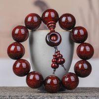 满金星时来运转 20mm 天然高密度紫檀老料佛珠手串男款20mm手链满金星犀牛角小叶紫檀女