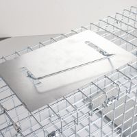 S-小号(60*20*18cm) 折叠镀锌色无诱捕间 人道救助捕猫笼诱捕笼捉猫神器野外流浪猫全自动抓狗兔特大号笼子