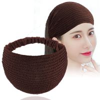 咖啡色 秋冬款宽边发带洗脸百搭高弹力束发带防滑遮白发碎发压发头巾头饰