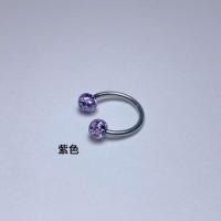 紫色直径10mm 杆粗1.2mm 球3mm 撒旦的孩子 甜酷惹人爱 唇环唇钉辣妹替换钉ins鼻中隔穿孔饰品潮