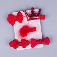 大红5件套 狗狗头饰约克夏蝴蝶结发饰宠物泰迪比熊发夹小狗发卡猫咪饰品头花