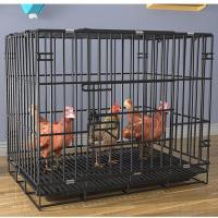 黑色单笼 52*35*42cm(养1只) 鸡笼鸡笼子家用小号大号特大号鸡舍自动清粪鸭子鹅家禽折叠养殖笼