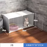 [大小猫都能用]2格[主图同款] 常规款(笼子+爬梯+破损免费换新) 猫笼子特价一层小号带托盘幼猫窝别墅便携猫舍宠物猫咪