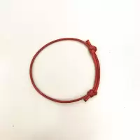 红色蜡绳项圈(不带铃铛) 小号 小奶狗狗项圈猫咪项链日本手工和风脖圈宠物项圈可爱大狗铃铛项圈