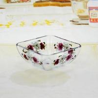 方深盘1号12.5cm*5.5cm 韩国玻璃盘子家用耐热餐具方形深盘汤盘水果盘微波沙拉碗盘凉菜盘