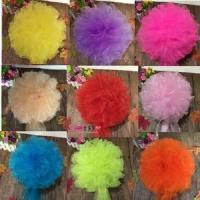 20厘米花球5个 颜色备注 婚庆纱幔结婚用品楼梯扶手装饰纱雪纱婚房布置拱门纱拉花彩带花球