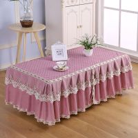 纯紫色 40*50*40cm 茶几桌布茶几罩套长方形布艺餐桌垫客厅家用台布盖布防尘罩茶几布