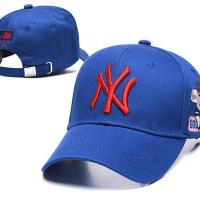 款式1 均码可调节 2021韩版帽子NY洋基队棒球帽潮流男女弯檐字母鸭舌帽夏季遮阳帽