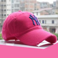 玫红色 55-62可调节 韩国专柜洋基队棒球帽ny鸭舌帽男女情侣代购潮牌户外防晒遮阳帽子