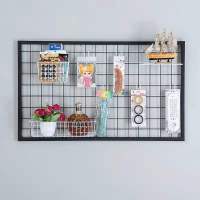 黑色 40*100加厚送10个挂钩 网格置物架挂墙铁丝网片格网袜子架子手机配件耳环饰品展示架挂钩