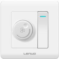 86暗装风扇电扇无极 86暗装风扇电扇无极调速带开关面板吊扇调速器一开带调速开关雅白