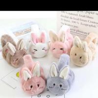 白色 冬季保暖耳套韩版可爱卡通小兔子