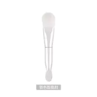 面膜刷带挖勺-银色(浓密刷毛) 面膜刷硅胶涂面膜刷子泥膜专用 刷面膜铲软毛脸部水疗涂抹式工具