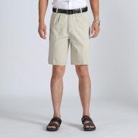 短裤501米白 29码(腰围2.2尺) 夏季薄款男士西裤休闲裤中老年短裤直筒宽松爸爸装长裤子高腰男裤