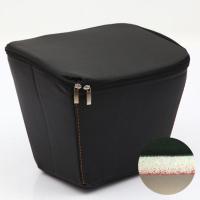 黑色 小号 电动电瓶车内胆包防水布篮自行车前车筐带盖车娄防尘防水皮革车包