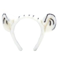 老虎-白色发卡 卡通仿真老虎尾巴爪子道具公仔动物手套儿童毛绒玩具动物园同款