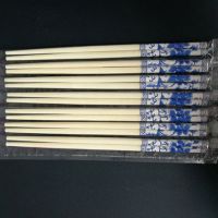 100双家庭装 22.5厘米青花 一次性筷子100双独立包装家用快餐饭店外卖圆快子户外野餐竹筷子