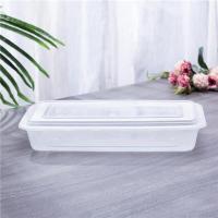 2000ml方形透明餐盒50套 2000烤鱼鱼盘烧烤打包盒一次性鱼形长方形加长外卖餐盒烤鱼鱼盘。