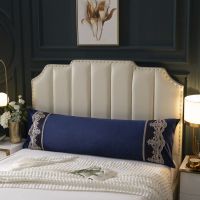 蕾丝款-藏蓝 48*120cm[蕾丝款单只长枕套] 水晶绒珊瑚绒双人长枕套枕头套法莱绒床上用品宿舍枕芯套