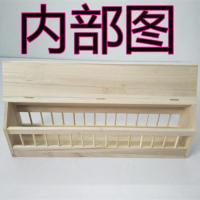 40cm梧桐木14进口 鸽子用品用具实木鸽子食槽鸽子喂食器信鸽防撒食槽自动漏食槽料槽