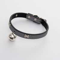 [黑色]夜光项圈+银铃铛 夜光小号(长36cm宽1.5cm) 夜光狗项圈中小型犬泰迪狗带铃铛脖圈猫咪牵引绳遛狗绳宠物用品