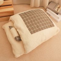 咖色格子 S-(建议3斤内)收藏加购送枕头 狗窝冬季保暖封闭式猫咪睡袋猫窝宠物可拆洗睡觉的窝泰迪狗床垫子