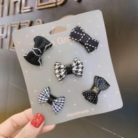 Z373黑色点点款 宠物蝴蝶结发夹套装狗狗头饰品马尔济斯约克夏猫咪发卡小狗夹子