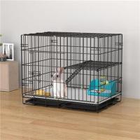 黑色特大号[70*50*60cm]? 兔子笼子家用室内养兔专用大号荷兰猪豚鼠笼自动清粪宠物兔窝兔笼