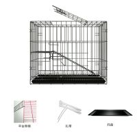 折叠70*50*60双层黑色_清仓坏的 套餐1 猫笼子二层三层四层猫别墅猫窝猫舍猫咪房子家用宠物笼子室内特价