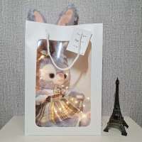 全长约50厘米 Jk黄格裙+礼品袋+暖灯 星黛露Jk衣服公仔史黛拉裙子毛绒娃娃可折耳兔子玩偶女孩朋友礼物