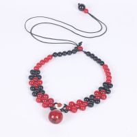 珠子大约28cm绳子50cm可调节 choker民族风颈链项圈手工脖子装饰品颈带玉髓吊坠锁骨链项链女士
