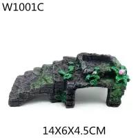 W1001c 14x6x5cm 晒台爬坡台晒背龟缸躲避爬台浮岛龟台乌龟洞