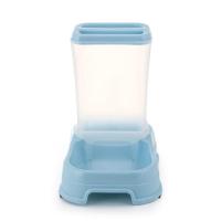 蓝色 跨境自动喂食器宠物立式自助狗粮碗外贸宠物塑料狗碗狗粮桶猫食具