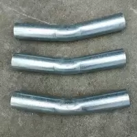 22mm管1.2厚带钢弯接 10个 大棚骨架配件连接管直接管对接头套管配件热镀锌拱管连接连接筒子