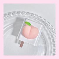 镭白屁屁桃子 充电器透明套 40w 数据线保护套mate40华为nova5/6/7荣耀v30充电器头适用p30 pro