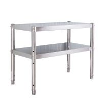 高60-两层 [加厚]长30宽30 加厚不锈钢置物架落地两层微波炉架厨房架子烤箱架储物架子锅碗架