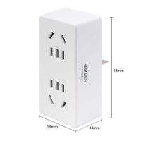 2孔长形[不带线和USB] usb魔方无线智能充电插座电源转换器一拖三插线板插排接线板