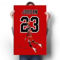 01 40*60厘米[相纸材质无框无背胶] 迈克乔丹海报NBA篮球挂画男孩卧室床头壁画公牛队灌篮无框装饰画
