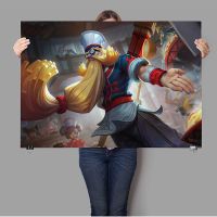 功夫老勺 高40宽80厘米 老夫子万古长明王者英雄全皮肤高清超大自粘海报卧室宿舍寝室墙贴