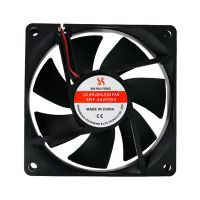 12V含油风扇 8025 12V 24V双滚珠直流伏排气变频器电焊机箱8厘米散热风扇小型