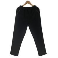 黑色单裤不加绒 XL 建议80-110斤 老太太棉裤女奶奶裤冬季厚裤子绣花直筒裤中老年妈妈裤子夹棉加绒