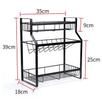 黑色 双层(基础款) 居家家调料置物架台面调味品架调味料架子厨房用品家用大全收纳架