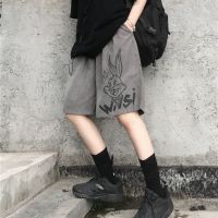 灰色 M ins短裤男潮牌五分裤夏季嘻哈裤子潮流百搭宽松原宿风休闲裤中裤